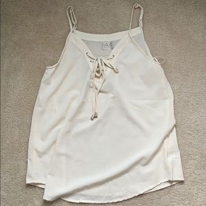 Off white tie tank